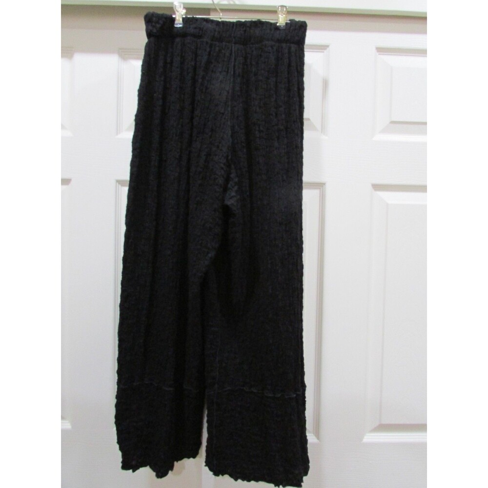 NOBLU WHOLLY PUCKER BLACK WIDE LEG PANT SIZE 2 NEW WITH TAGS